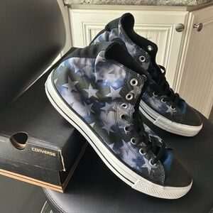 Converse All Star Blue Stars High Top Sneakers M/9 W/11 New in box